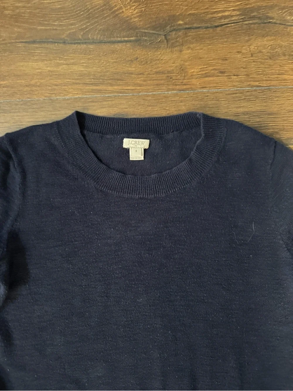 J. Crew Navy Short-Sleeve Crewneck Knit Shirt